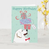 Birthday Cadeaus Grote Pyreneeën Kaart (Gele Bloem)