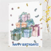 BIRTHDAY CADEAUS KAART (Gele Bloem)