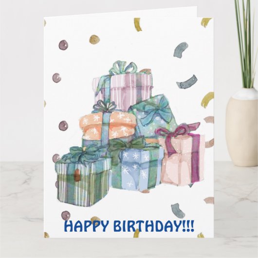 BIRTHDAY CADEAUS KAART (Voorkant)