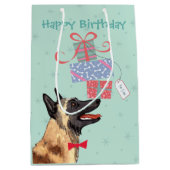 Birthday Cadeaus Malinois Medium Cadeauzakje (Voorkant)