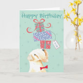 Birthday Cadeaus Wheaten Terrier Card Kaart (Gele Bloem)