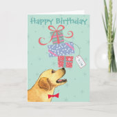 Birthday Cadeaus Yellow Lab Kaart (Voorkant)