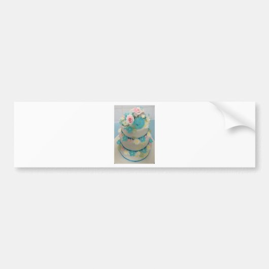 Birthday cake 1 bumpersticker (Voorkant)