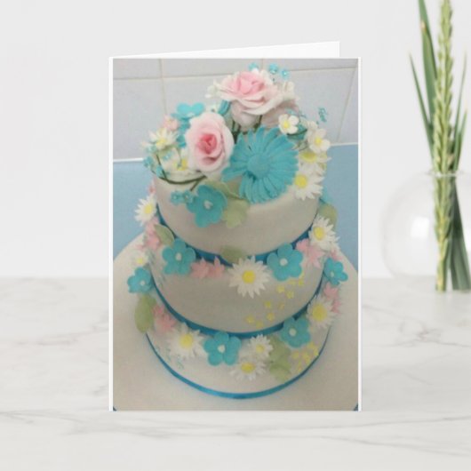 Birthday cake 1 kaart (Voorkant)