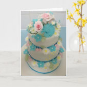 Birthday cake 1 kaart (Gele Bloem)