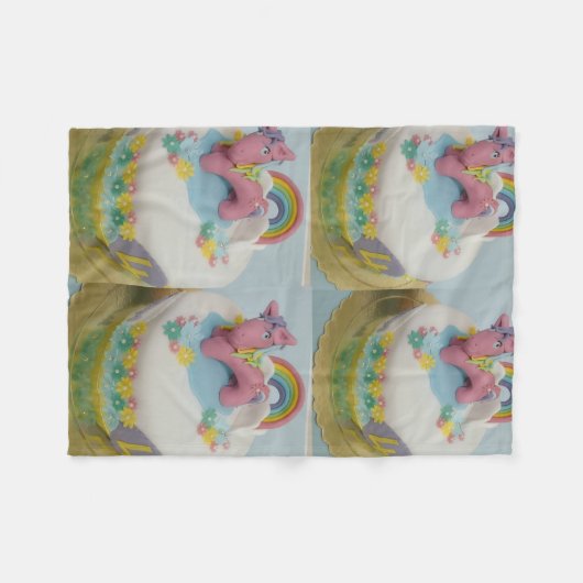 Birthday cake 4 fleece blanket  (Voorkant (Horizontaal))