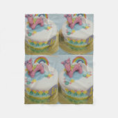 Birthday cake 4 fleece blanket  (Voorkant)