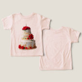 Birthday Cake Art design T-shirts (Ontwerp Voorkant & Achterkant)