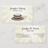 Birthday Cake Bakery Whip beige vanilla crème Visitekaartje (Voorkant / Achterkant)