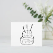 Birthday Cake Briefkaart (Staand voorkant)