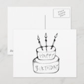 Birthday Cake Briefkaart (Voorkant / Achterkant)