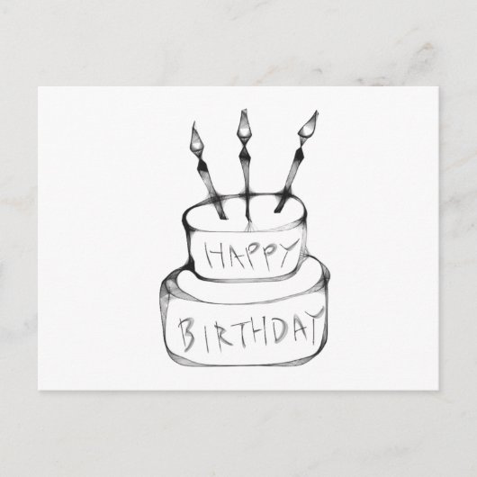 Birthday Cake Briefkaart (Voorkant)