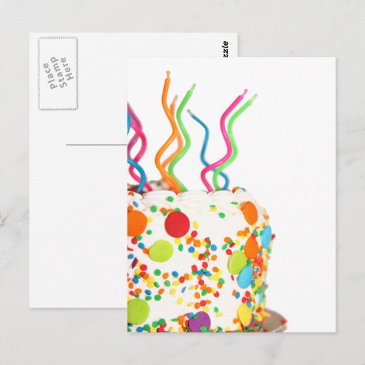 Birthday Cake Briefkaart (Voorkant / Achterkant)