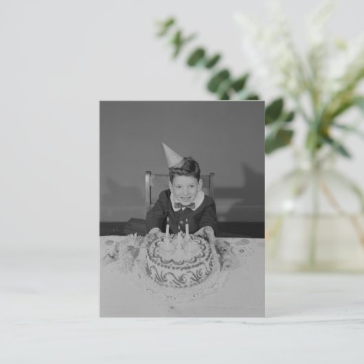 Birthday Cake Briefkaart (Staand voorkant)