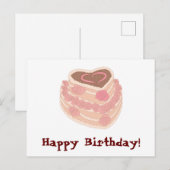 Birthday cake briefkaart (Voorkant / Achterkant)