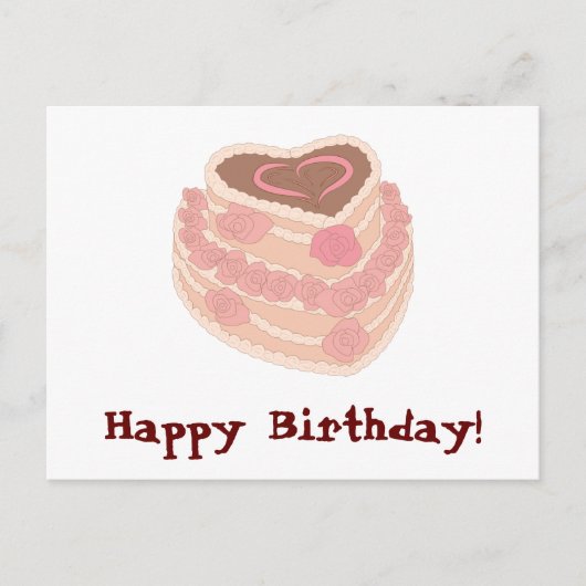 Birthday cake briefkaart (Voorkant)