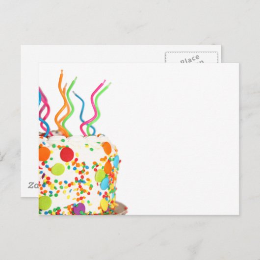 Birthday Cake Briefkaart (Voorkant / Achterkant)