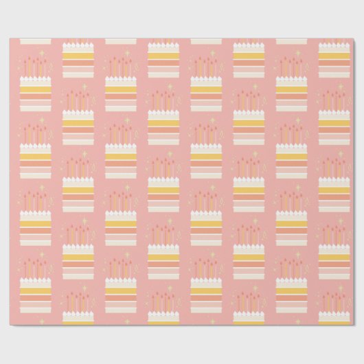 Birthday Cake Cadeaupapier (Vlak)