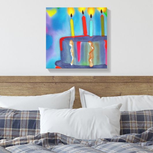 Birthday Cake Canvas Afdruk (Insitu (Slaapkamer))