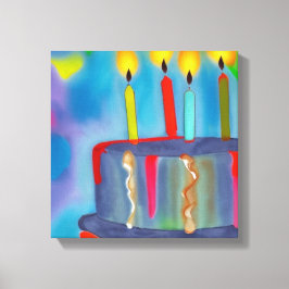 Birthday Cake Canvas Afdruk
