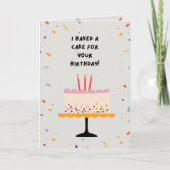 Birthday Cake Card Kaart (Voorkant)