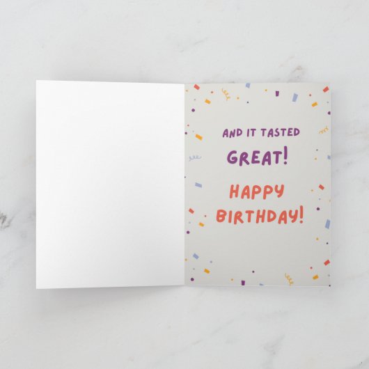 Birthday Cake Card Kaart (Binnen)