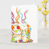 Birthday Cake Card Kaart (Gele Bloem)
