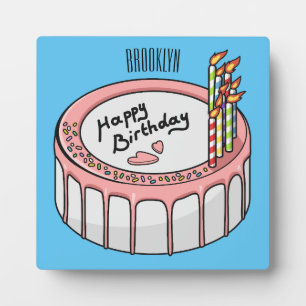 Birthday cake cartoon illustratie fotoplaat