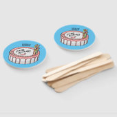 Birthday cake cartoon illustratie handwaaier (Niet-gemonteerd)