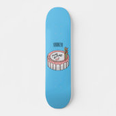 Birthday cake cartoon illustratie persoonlijk skateboard (Voorkant)