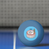 Birthday cake cartoon illustratie pingpongbal (Net)