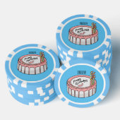 Birthday cake cartoon illustratie poker chips (Opstapeling)