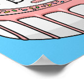 Birthday cake cartoon illustratie poster (Hoek)