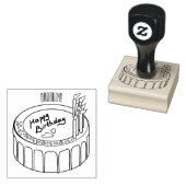 Birthday cake cartoon illustratie rubberstempel (Gestempeld)
