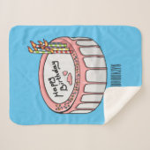 Birthday cake cartoon illustratie sherpa deken (Voorkant (horizontaal))