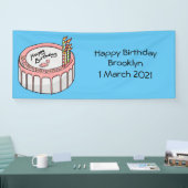 Birthday cake cartoon illustratie spandoek (Beurs)