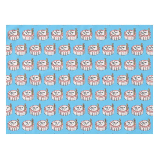 Birthday cake cartoon illustratie tafelkleed (Voorkant (Horizontaal))