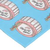 Birthday cake cartoon illustratie tafelkleed (Gekanteld)