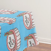 Birthday cake cartoon illustratie tafelkleed (Voorbeeld)