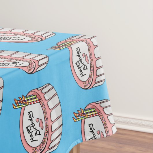 Birthday cake cartoon illustratie tafelkleed (Voorbeeld)