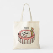 Birthday cake cartoon illustratie tote bag (Achterkant)