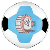 Birthday cake cartoon illustratie voetbal (Gedraaid)