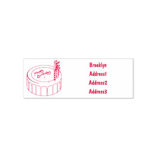 Birthday cake cartoon illustratie zelfinktende stempel