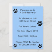 Birthday Cake Cat Custom Invitation Kaart (Achterkant)