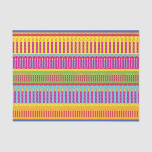 Birthday Cake Cute Colorful 1st Party Thema Tissuepapier (Voorkant)