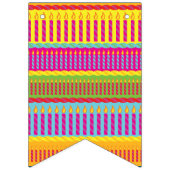 Birthday Cake Cute Colorful 1st Party Thema Vlaggetjes (Tweede vlag)