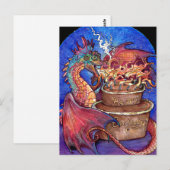 Birthday Cake Dragon Briefkaart (Voorkant / Achterkant)