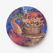 Birthday Cake Dragon Papieren Bordje (Voorkant)