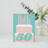 Birthday Cake gelaagde roze elke leeftijd (Staand voorkant)