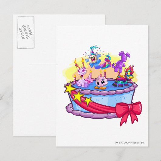 Birthday Cake Group Shot Briefkaart (Voorkant / Achterkant)